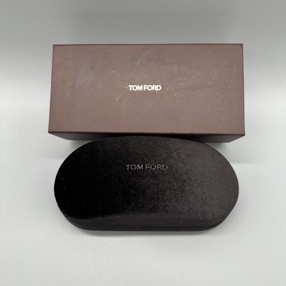 Tom Ford Sunglasses Case With Box Brown Velvet Cleaning Cloth - Picture 1 of 7